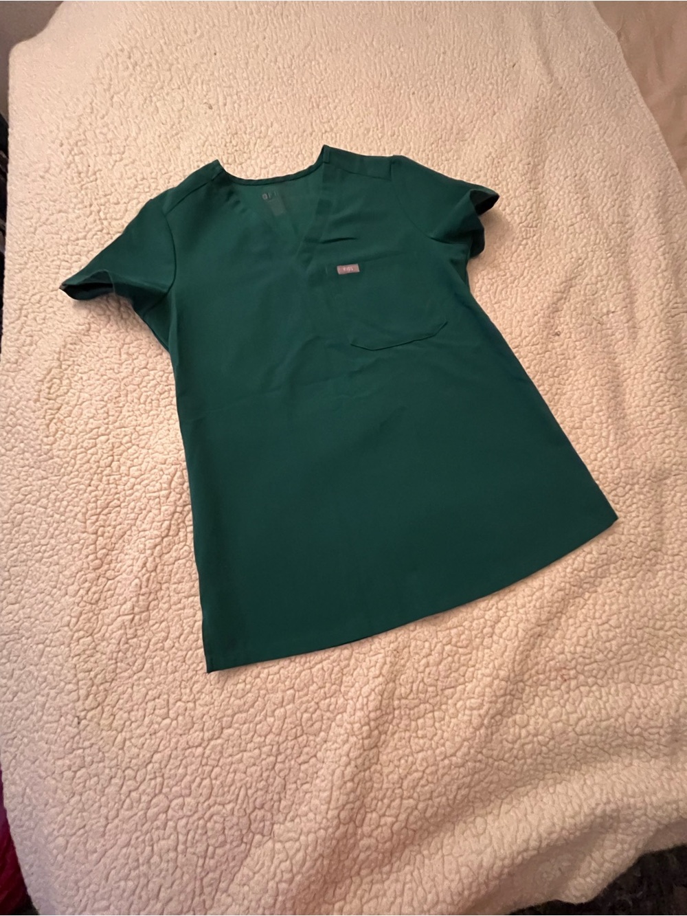 FIGS Women's Emerald Green V-Neck Medical Tunic